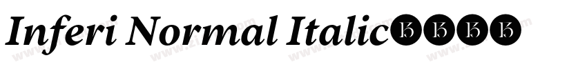 Inferi Normal Italic字体转换